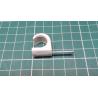Nail in Clip, for 12mm Round Cable, 40mm Nail, White