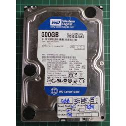 USED, Hard Disk, WD5000AAKS, WD Caviar, WD5000AAKS-007AA0, Desktop, SATA, 500GB