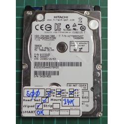 USED, Hard Disk, HITACHI, HTS545050A7E380, Z5K500-500, P/N: 0J23335, Laptop, SATA, 500GB