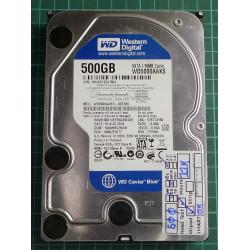 USED, Hard Disk, WD5000AAKS, WD Caviar, WD5000AAKS-00Z7B0, Desktop, SATA, 500GB