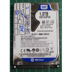 USED, Hard Disk, WD10JPVX, WD Blue, WD10JPVX-22JC3T0, Laptop, SATA, 1TB