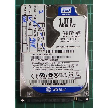 USED, Hard Disk, WD10JPVX, WD Blue, WD10JPVX-22JC3T0, Laptop, SATA, 1TB