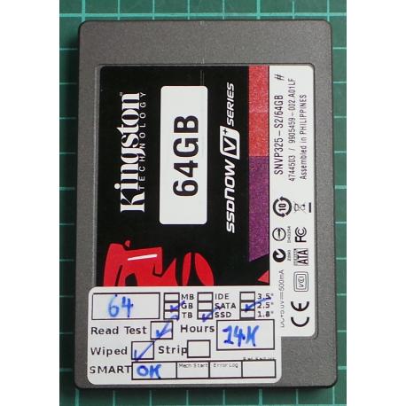 USED, Hard Disk, Kingston, SSD, 64GB, Laptop