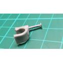 Nail in Clip, for 7mm Round Cable, 18mm Nail, Grey