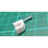 Nail in Clip, for 5mm Round Cable, 15mm Nail, White
