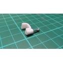 Nail In Clip, for 8x5mm Flat Cable, 15mm Nail, White