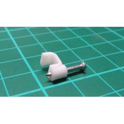 Nail in Clip, fo 6*3mm Flat Cable, 16mm Nail, White