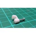 Nail in Clip, for 6x4mm Flat Cable, 16mm Nail, White