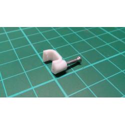 Nail in Clip, for 7*3mm Flat Cable, 16mm Nail, White
