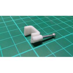 Nail in Clip, for 10*5mm Flat Cable, 20mm Nail, White