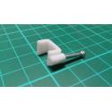 Nail in Clip, for 10x5mm Flat Cable, 20mm Nail, White