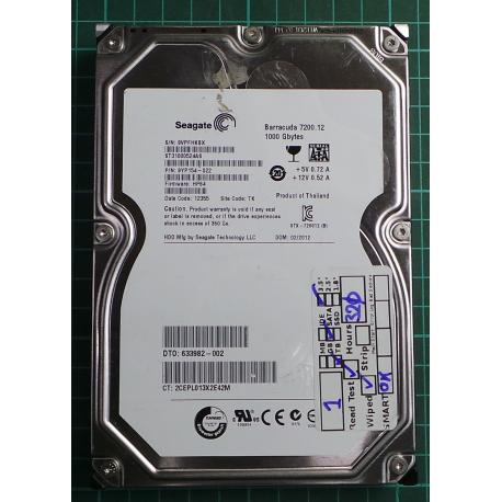 USED, Hard Disk, Seagate, Barracuda 7200.7, ST31000524AS, P/N: 9YP154-022, Firmware: HP64, Desktop, SATA, 1TB