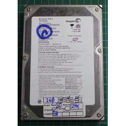 USED, Hard Disk, Seagate, Barracuda 7200.7, ST3160021A, P/N: 9W2001-314, Firmware: 8.01, Config: D5A-03, Desktop, IDE, 160GB