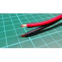 Speaker Wire, Paired, 2x1.5mm2, 16AWG, red and black, per meter