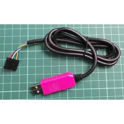 Převodník USB/TTL RS232 6P, kabel 1m, PL2303XD