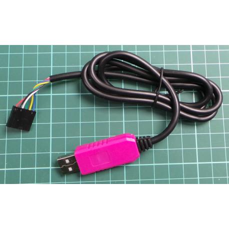 Převodník USB/TTL RS232 6P, kabel 1m, PL2303XD
