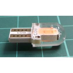 Žárovka LED T10 12V fialová, COB, silica