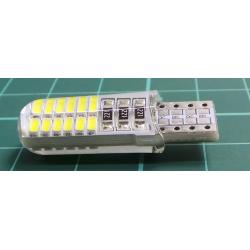 Žárovka LED T10 12V bílá, 24xSMD3014, silica