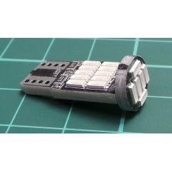 Žárovka LED T10 12V zelená, 26x LED4014