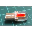 Blub, LED, T10, 12V, red, COB, silica