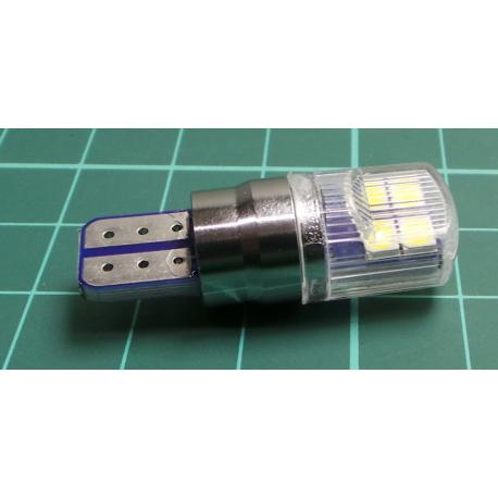 Žárovka LED T10 10-30V bílá, 8xSMD3030