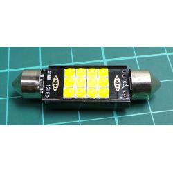 Žárovka LED SV8,5-8 sufit, 12V, 12xLED3030, bílá, délka 41mm