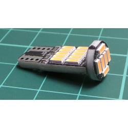 Žárovka LED T10 12V fialová, 26x LED4014