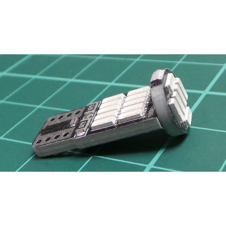 Žárovka LED T10 12V modrá, 26x LED4014