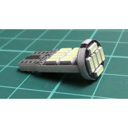 Žárovka LED T10 12V ledově modrá, 26x LED4014