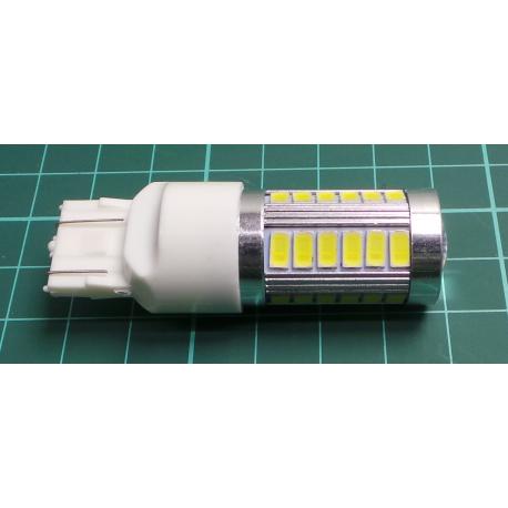 Žárovka LED T20(7443) 12V bílá, 33x SMD5630