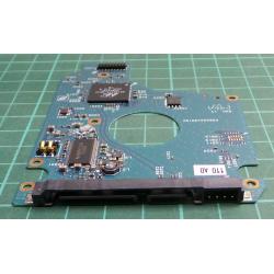 PCB: G002439-0A, MK1655GSX, HDD2H25 E UL01 S, TOSHIBA, 160GB, 2.5", SATA