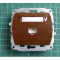 Ethernet outlet from euro wallbox, Brown, IP20, We don't have the plastic frames for these