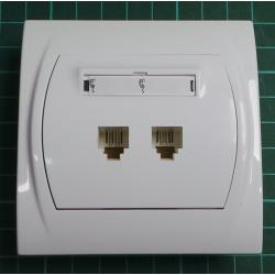 Zasuvka TEL.4 kontaktu x 2 IP20