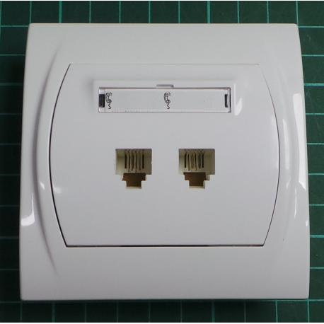 Zasuvka TEL.4 kontaktu x 2 IP20