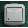 Euro Wall Switch, Momentary SPST (Printed with Bell symbol), c.1/0, White, IP20, 10A, 250V, WPU-5