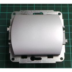 Strojek prepinac krizovy c.7 + klapka stribrna, IP20 10A 250V, 5WP-6