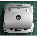 TV Antenna outlet from euro wallbox, Silver, We don't have the plastic frames for these, IP20, TREND, 5GTV-1