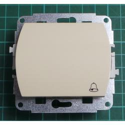 Strojek ovladac tlacitkovy zapinaci c.1/0+klapka , 10AX, 250V, IP20, TREND, 1WP-4