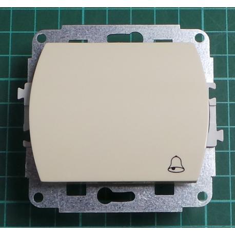 Strojek ovladac tlacitkovy zapinaci c.1/0+klapka , 10AX, 250V, IP20, TREND, 1WP-4