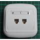 Dual telephone outlet from euro wallbox, White, IP20, GDT-2, DONA