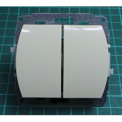 Prepinac 5B- stridavy c.6+6+klapka, 10AX, 250V , IP20, TREND, 1WP-7