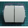 Euro Wall Switch, Dual Two Way Switch, c.6+6, Silver, IP20, 10AX, 250V, 1WP-7