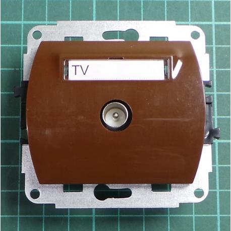 Strojek zasuvka TV-jednonasobna televizni + kryt, IP20, TREND, 4GTV-1