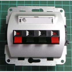 Strojek zasuvka dvojita repro + kryt, IP20, TREND, 5GG-2