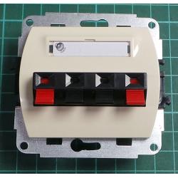 Strojek zasuvka dvojita repro + kryt, IP20, TREND, 1GG-2