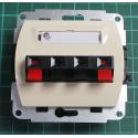 Dual loudspeaker outlet from euro wallbox, Beige, We don't have the plastic frames for these, IP20, TREND, 1GG-2