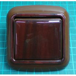 Prepinac stridavy c.6 tmavy mahagon IP20, 10A, 250V, WPUL-3A