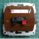 Single loudspeaker outlet from euro wallbox, Brown, We don't have the plastic frames for these, IP20, TREND, 4GG-1
