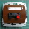 Single loudspeaker outlet from euro wallbox, Brown, We don't have the plastic frames for these, IP20, TREND, 4GG-1
