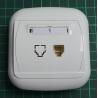 Single telephone outlet from euro wallbox, White, IP20, GDT-1, DONA